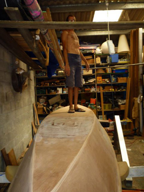  of marine plywood sides and 5 mm of 9mm plywood bottom of the boat