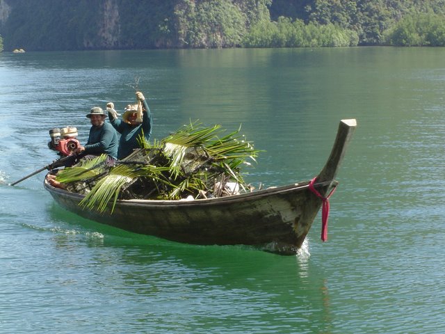 Small Wooden Fishing Boats in Thailand